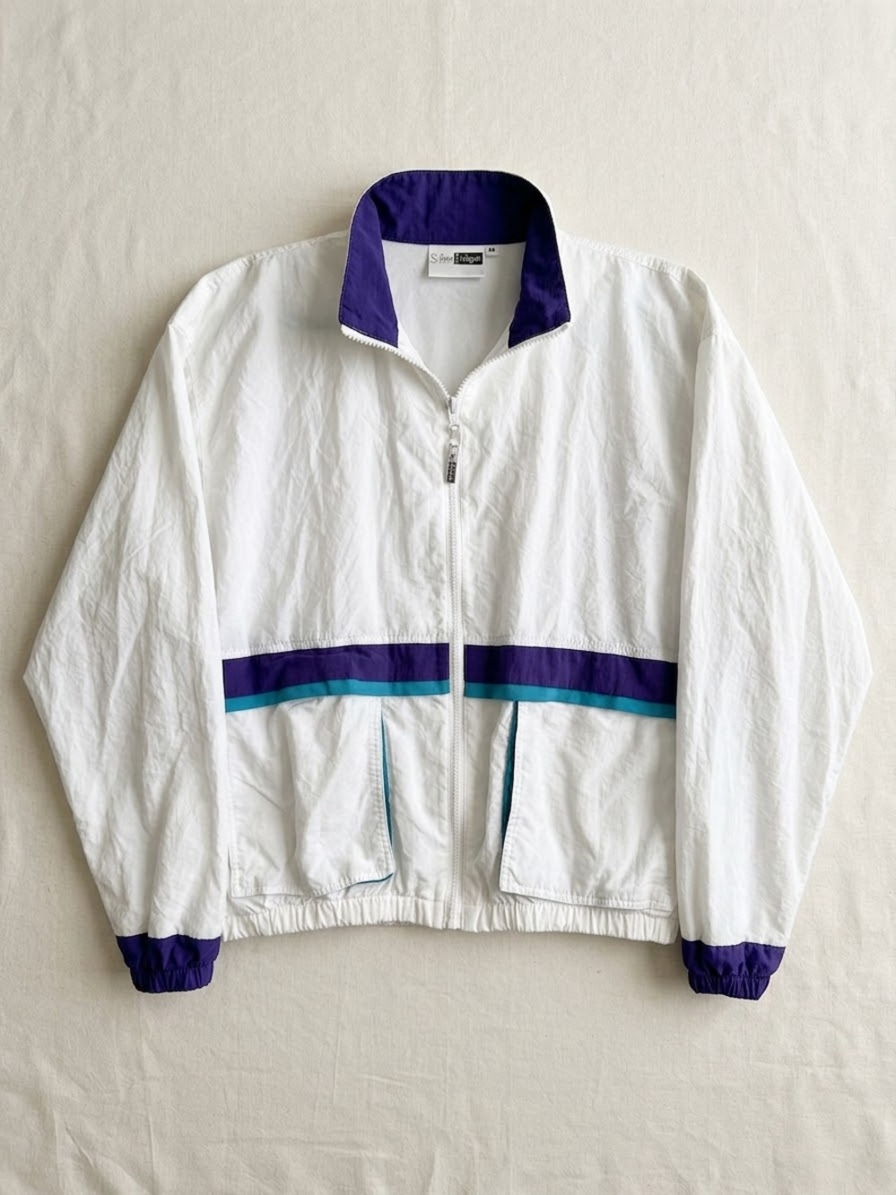Vintage 90s Windbreaker Track Jacket Size M Retro
